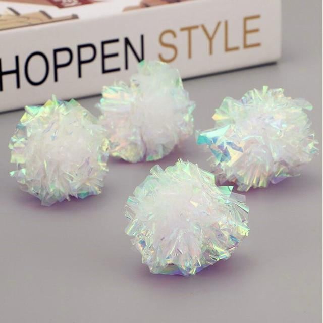 Holografisk Crinkle Ball Katteleke